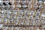 COIN220 15 inches 8mm faceted coin white crystal beads beads