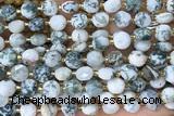 COIN230 15 inches 8mm faceted coin jasper gemstone beads