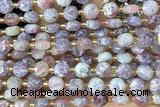 COIN258 15 inches 8mm faceted coin tourmaline gemstone beads