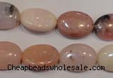 COP1024 15.5 inches 13*18mm oval natural pink opal gemstone beads