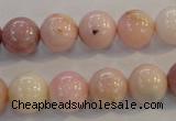 COP1063 15.5 inches 12mm round natural pink opal gemstone beads