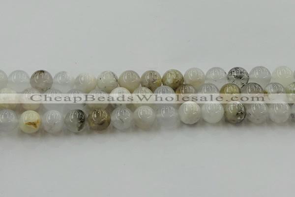 COP1453 15.5 inches 10mm round grey opal gemstone beads