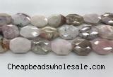 COP1497 22*28mm - 25*32mm faceted octagonal natural pink opal beads