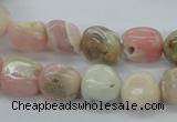 COP15 15.5 inches 10*12mm nugget natural pink opal beads wholesale
