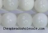 COP1618 15.5 inches 12mm round white opal gemstone beads