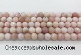 COP1850 15.5 inches 10mm faceted round pink opal gemstone beads wholesale