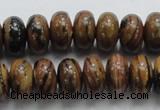 COP203 15.5 inches 8*14mm rondelle natural brown opal gemstone beads