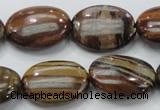 COP233 15.5 inches 18*25mm oval natural brown opal gemstone beads
