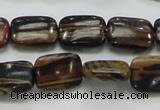 COP249 15.5 inches 12*16mm rectangle natural brown opal gemstone beads