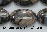 COP257 15.5 inches 20*30mm oval natural grey opal gemstone beads