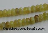COP371 15.5 inches 5*8mm rondelle yellow opal gemstone beads