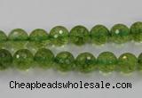 COQ14 16 inches 10mm faceted round dyed olive quartz beads wholesale