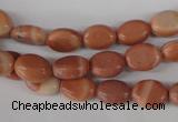COV33 15.5 inches 8*10mm oval red mud jasper beads wholesale