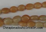 COV47 15.5 inches 8*10mm oval pink aventurine beads wholesale