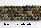CPB1078 15.5 inches 10mm faceted round natural pietersite beads