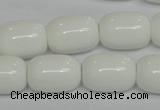 CPB15 15.5 inches 15*20mm drum white porcelain beads wholesale