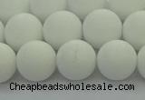 CPB414 15.5 inches 12mm round matte white porcelain beads