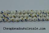 CPB595 15.5 inches 14mm round Painted porcelain beads