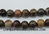 CPJ153 15.5 inches 8mm round picasso jasper gemstone beads