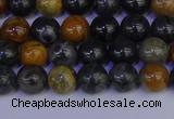 CPJ471 15.5 inches 6mm round black picasso jasper beads wholesale
