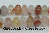 CPQ36 15.5 inches 8*12mm rondelle natural pink quartz beads