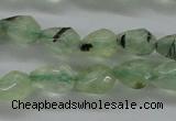 CPR204 15.5 inches 5*8mm faceted teardrop natural prehnite beads
