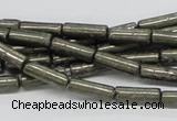 CPY10 16 inches 5*13mm column pyrite gemstone beads wholesale