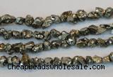 CPY168 15.5 inches 4*5mm nuggets pyrite gemstone beads wholesale