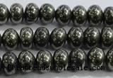 CPY422 15.5 inches 4*6mm rondelle pyrite gemstone beads