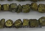 CPY802 15.5 inches 6*10mm - 8*12mm nuggets plated pyrite beads