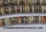 CRB1010 15.5 inches 2*4mm heishi chrysanthemum agate beads