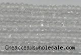 CRB112 15.5 inches 2.5*4mm faceted rondelle white crystal beads