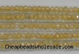 CRB114 15.5 inches 3*4.5mm faceted rondelle citrine gemstone beads