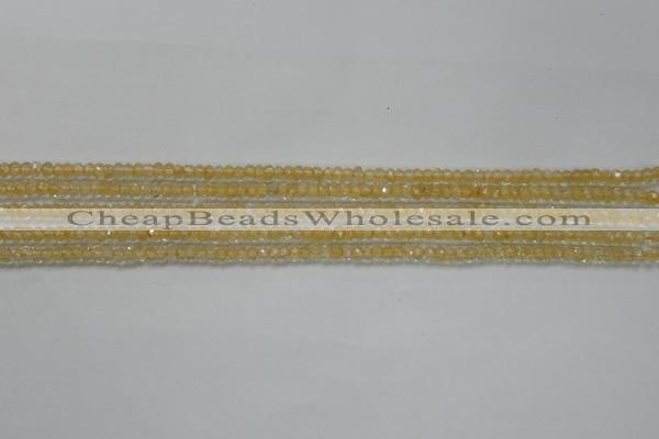 CRB114 15.5 inches 3*4.5mm faceted rondelle citrine gemstone beads