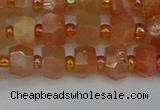 CRB1290 15.5 inches 4*6mm faceted rondelle moonstone beads