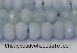 CRB1826 15.5 inches 5*7mm faceted rondelle aquamarine beads