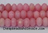 CRB1848 15.5 inches 4*6mm faceted rondelle pink opal beads