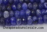 CRB1856 15.5 inches 4*6mm faceted rondelle sodalite beads