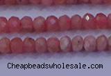 CRB1885 15.5 inches 2.5*4mm faceted rondelle rhodochrosite beads