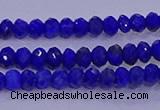 CRB1910 15.5 inches 2.5*4mm faceted rondelle lapis lazuli beads