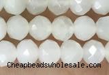 CRB2255 15.5 inches 3*4mm faceted rondelle white moonstone beads