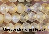 CRB2632 15.5 inches 3*4mm faceted rondelle citrine gemstone beads
