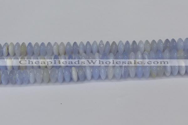 CRB267 15.5 inches 5*12mm rondelle blue chalcedony beads