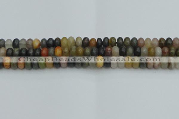 CRB2847 15.5 inches 6*10mm rondelle fancy jasper beads wholesale