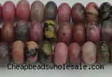 CRB2885 15.5 inches 4*6mm rondelle rhodonite beads wholesale