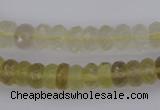 CRB303 15.5 inches 5*8mm - 10*14mm faceted rondelle lemon quartz beads