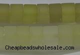 CRB319 15.5 inches 8*12mm tyre matte lemon quartz gemstone beads
