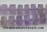 CRB457 15.5 inche 6*10mm tyre matte amethyst gemstone beads
