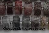 CRB490 15.5 inches 7*14mm tyre matte botswana agate beads wholesale