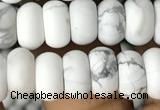CRB5000 15.5 inches 4*6mm rondelle matte white howlite beads wholesale